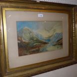 Alick Riddell Sturrock (1885-1953), watercolour of a mountain lake scene, signed ''Sturrock'',