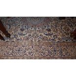 An extremely fine central Persian part silk Nain carpet 296cm x 195cm,
