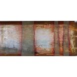 A large mixed media on canvas, tribute to Gerhard Richter c2004 - 05,