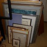A large quantity of framed watercolours and prints