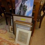 A quantity of framed prints and watercolours