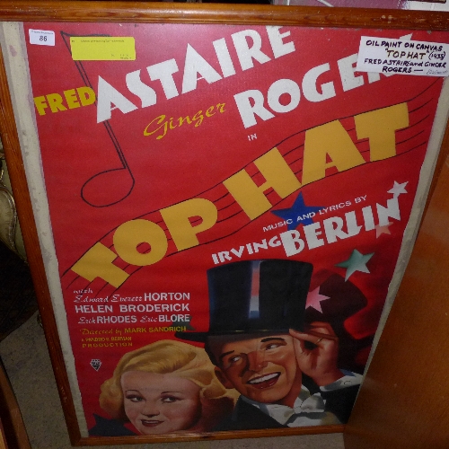 A framed print depicting Top Hat the movie.