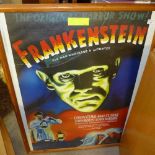 A framed print depicting Frankenstein's monster.