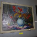 An early 20th Century Continental Expressionist oil on canvas, depicting still life study of fruit