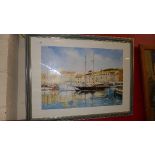 A limited edition print of St Tropez harbour