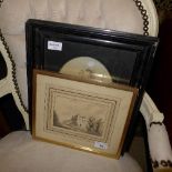 A late Victorian watercolour and three prints (4)