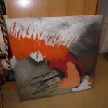 An oil on canvas entitled explosion,