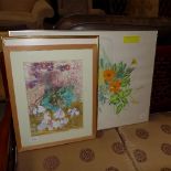 Paul Sell watercolour still life 'September Gold' and two others (3)