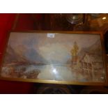 A fine large C19th Lake District watercolour, indistinctly inscribed by the artist.