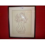 A Matisse print, printed in 1954 by Florileges De Ronsart.