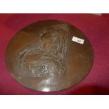 A bronze commemorative plaque celebrating the reign of Queen Victoria, by Francis John Williamson,