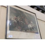 A 19th Century colour military print, Sir William Russell at the battle of Zutphen and one other