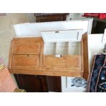 A mahogany full front bureau having four long drawers on bracket feet H 106 x W 77 x D 47