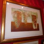 A Brenda Hartill artists proof 'Magic Golden Trees I' signed in pencil glazed and framed