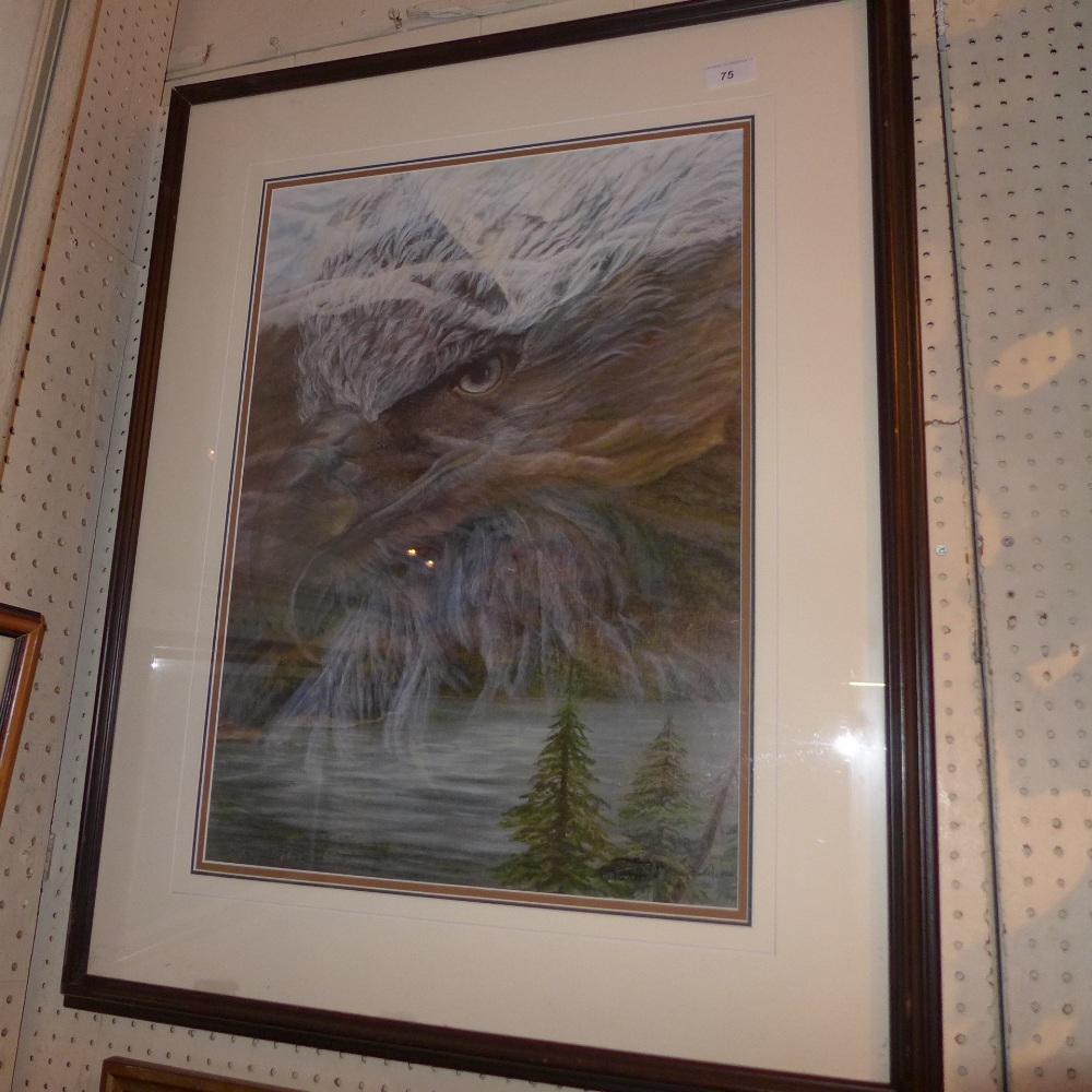 A Gerry Maber limited edition colour print 'Eagle' in landscape setting.
