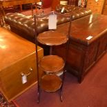 A Victorian mahogany three tier cakestand.