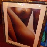 A glazed and framed Bruno Bisang print  female nude study.