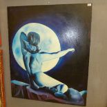 An oil on canvas entitled ''Venus Lunar'' by Jorgelina Briones