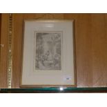 Thomas Stothard RA a C19th pencil study titled Genius Crows Minerva with Fine Art society label