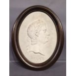 A classical oval portrait bust