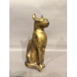 A gilt bronze egyptian style figure of a cat