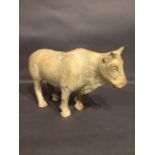 A Tang period pottery figure of an Ox with orginal receipt/certificate
