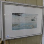 A pair of framed and glazed architectural studies