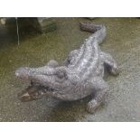 A garden crocodile