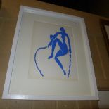 Henri Matisse colour lithograph Blue nude with skipping rope,