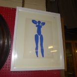Henri Matisse colour lithograph standing blue nude printed by Mourlot in 1954