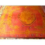 An extremely fine south west Persian qashqai rug central diamond dragon medallion with meandering