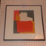 A glazed and framed Serge Poliakoff poch