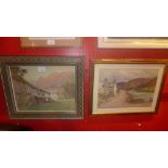 A pair of early C20th signed watercolour