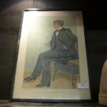 A Spy print of a seated gentleman and a costume study