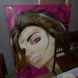 An oil on canvas of a Lady by Danny Robson