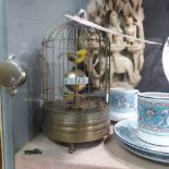 A brass bird cage clock H20