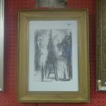 Pablo Picasso - limited edition 3000, lithograph, The artist and his model