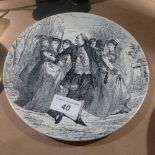 A French porcelain transfer decorated plate 'Opera Conigue Vert Vert' by LMX Co