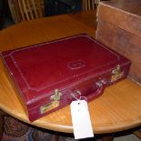 A red leather gentleman's attaché case