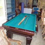 A full size pool table with accessories (a/f) including slate