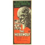 Original vintage sci-fi movie poster for The Werewolf starring Steven Ritch,