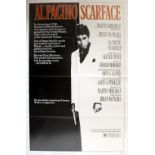 Original vintage movie poster for the award-winning film directed by Brian De Palma, Scarface,