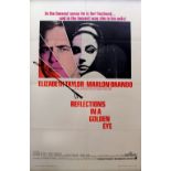 Original vintage movie poster for the film, Reflections in a Golden Eye,