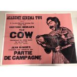 Original Vintage Cow Poster 1969 30 x 40 inch