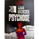 Original vintage movie poster for the Alfred Hitchcock film, Psycho,