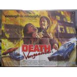 Original Vintage Death Vengeance Poster 1982 30 x 40 inch
