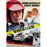 Original vintage cinema poster for a film Winning (Virages in French) starring Paul Newman,