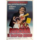 Original vintage film poster for an American horror movie, Blacula, starring William Marshall,