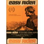 Original vintage movie poster advertising the 1969 film Easy Rider starring Peter Fonda,