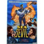 Original vintage film poster for the 1953 movie, Sea Devils, starring Yvonne De Carlo,